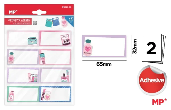 CUSTOMIZABLE DECORATED ADHESIVE LABELS.