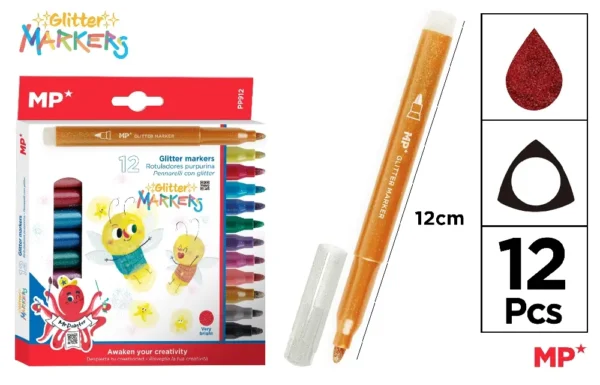 GLITTER COLOUR FELT TIP MARKER