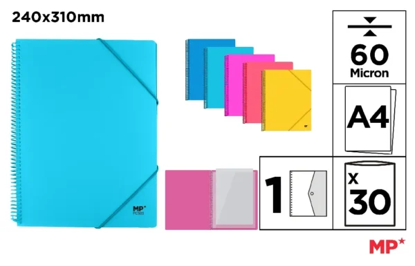 POLYPROPYLENE DISPLAY BOOK FOLDER WITH S