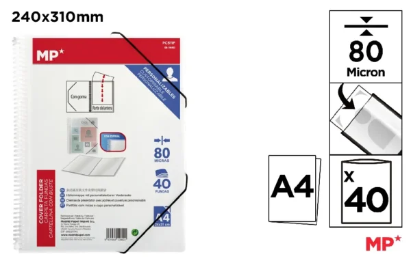 POLYPROPYLENE DISPLAY BOOK FOLDER WITH S