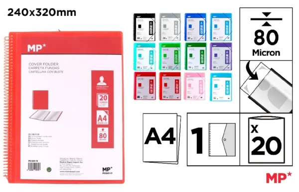 POLYPROPYLENE DISPLAY BOOK FOLDER WITH S