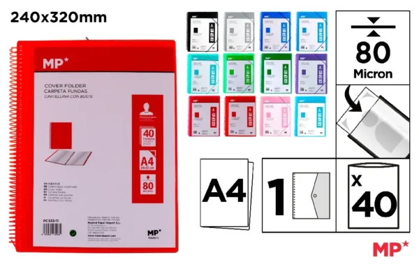 POLYPROPYLENE DISPLAY BOOK FOLDER WITH S