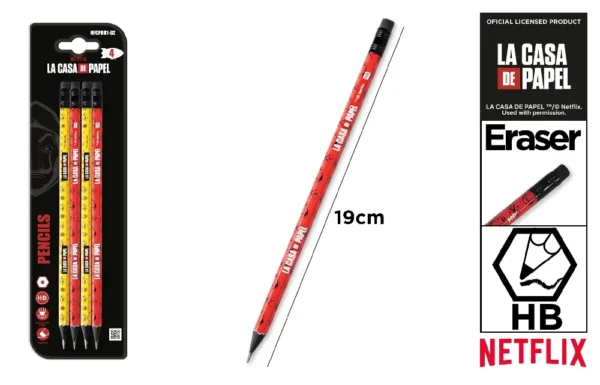 LA CASA DE PAPEL DECORATED PENCILS W/ RU