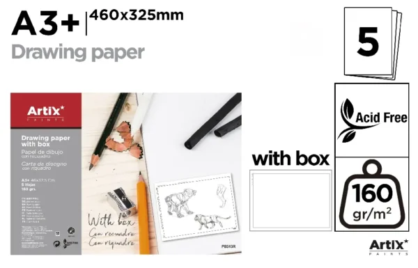 DRAWING PAPER A3+ 5 SHEETS 160 g/m²