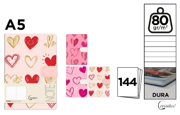 DECORATED NOTEBOOK 13,4 x 19 CM