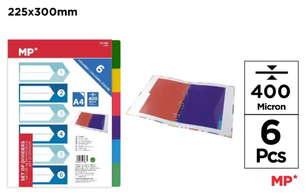 DIVIDERS 6 COLORS A4