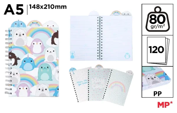 NOTEBOOK PP COVER SPIRAL DIVIDERS A5 120