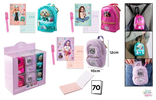 MINI BACKPACK WITH BDG STATIONERY SET.