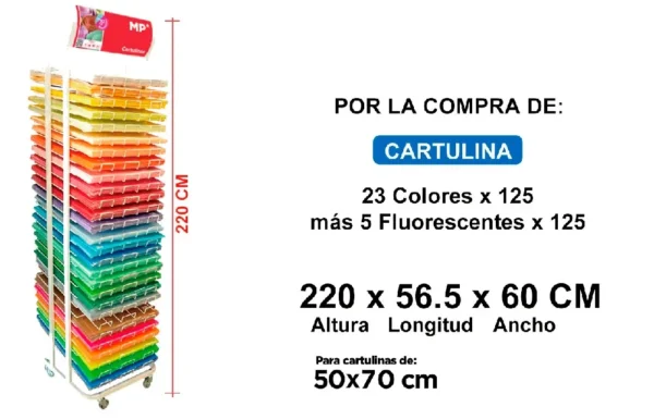 CARDBOARD DISPLAY STAND 3.500 pcs. 5 x 1