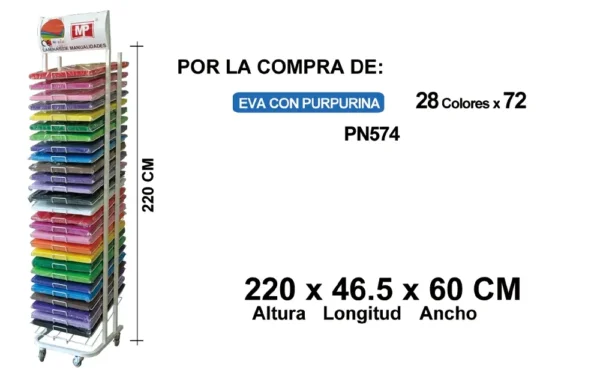 EVA DISPLAY STAND WITH PURPURPURINE 60 x 40 cm EX2
