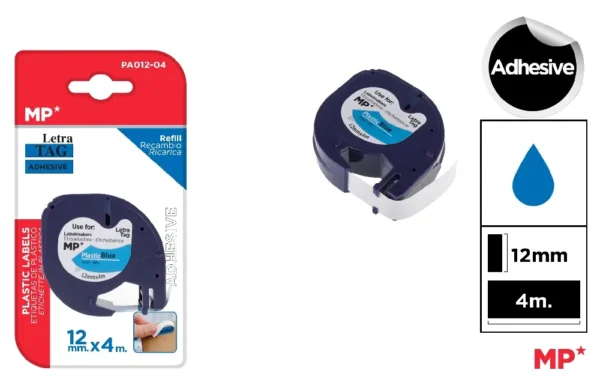 ADHESIVE PLASTIC LABEL TAPE CASSETTE