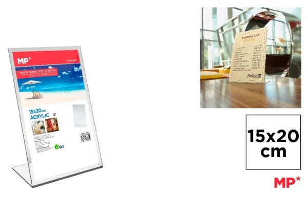 DESKTOP TRANSPARENT PHOTO FRAME 15x20 CM