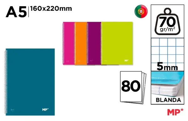 COLOUR COVER COVER NOTEBOOK A5 70 g/m² 5