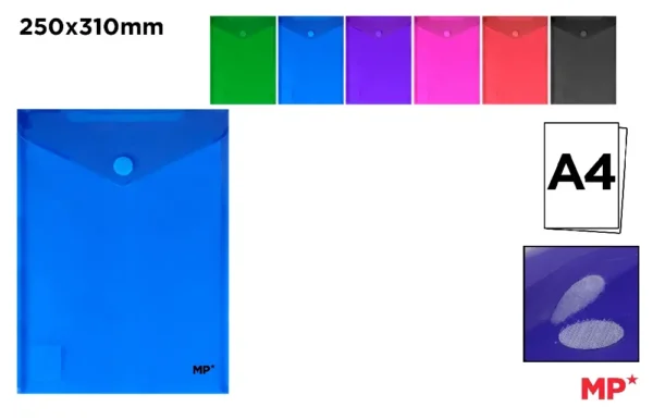 POLYPROPYLENE VERTICAL ENVELOPE FOLDER W