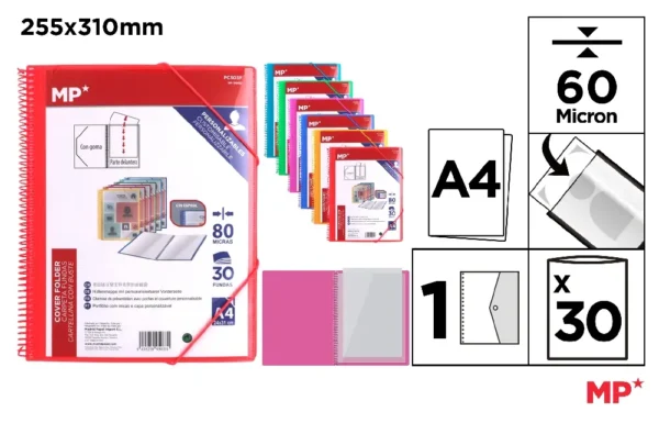 POLYPROPYLENE DISPLAY BOOK FOLDER WITH S