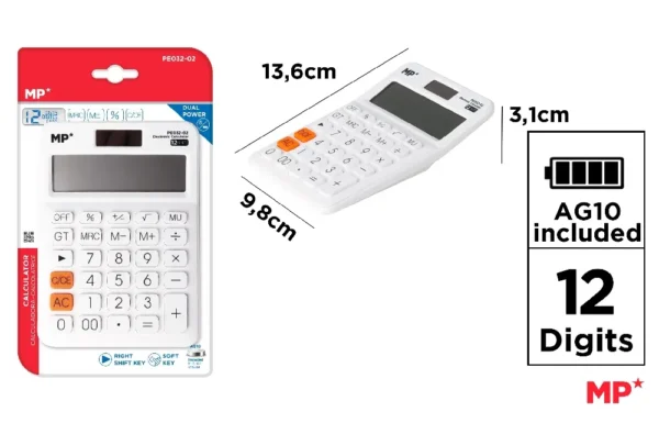 DUAL POWERED DESKTOP CALCULATOR.