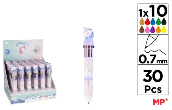 10 COLOUR BALLPOINT PEN 0.7 mm.