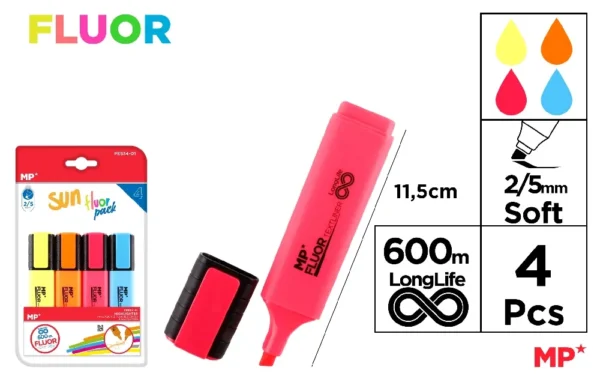 MARKER TEXTLINER SUN PACK 4 Units.