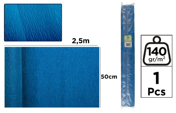 PAPER CREPE FLORIST 140 g 50 x 250 cm BL