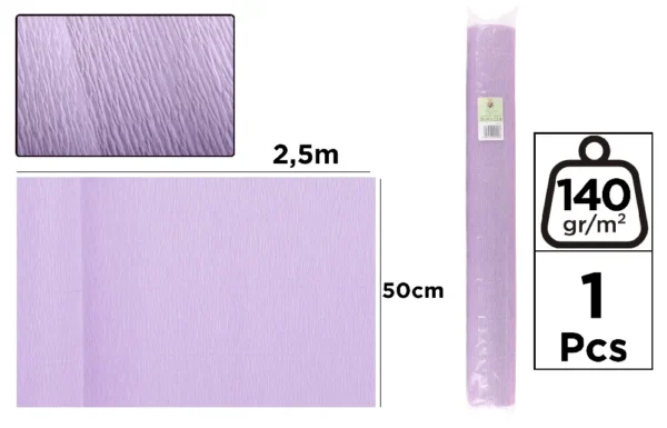 PAPER CREPE FLORIST 140 g 50 x 250 cm LA