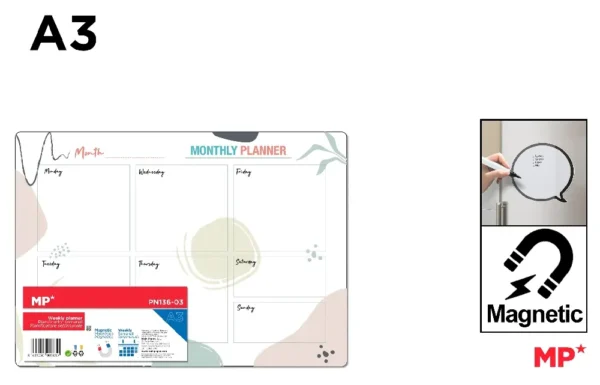 MAGNETIC WEEKLY TIMETABLE A3.