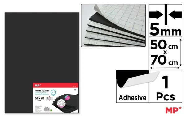 ADHESIVE FOAM BOARD 50 x 70 cm cm 5 mm