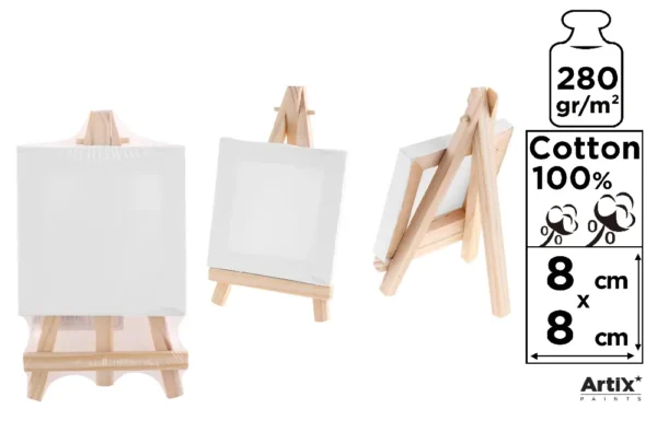 MINI CANVAS WITH EASEL.