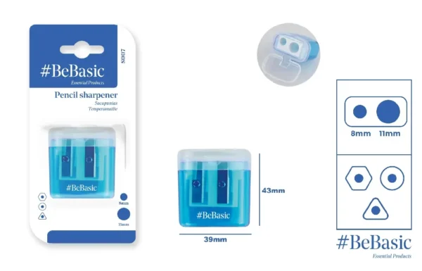 DOUBLE PENCIL SHARPENER WITH RESERVOIR