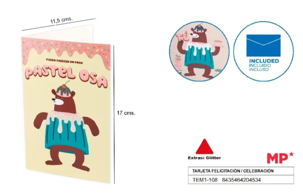 GREETING CARD / CELEBRATION 11.5 x 17 cm