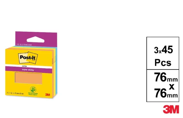 POST-IT SUPER STICKY NOTES 76 mm x 76 mm