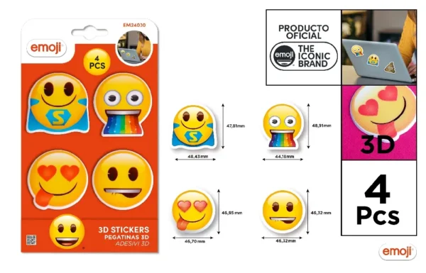 3D STICKERS FOR EMOJI LAPTOP