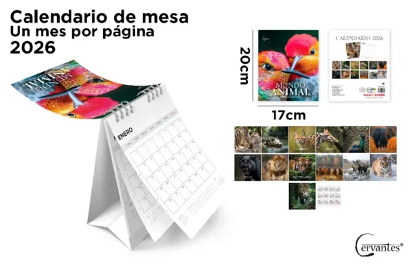 TABLE CALENDAR 17 x 20 cm 2026.