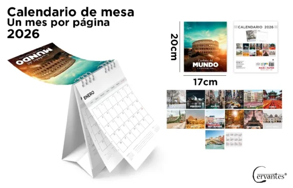 TABLE CALENDAR 17 x 20 cm 2026.
