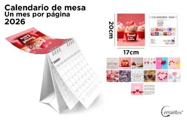 TABLE CALENDAR 17 x 20 cm 2026.