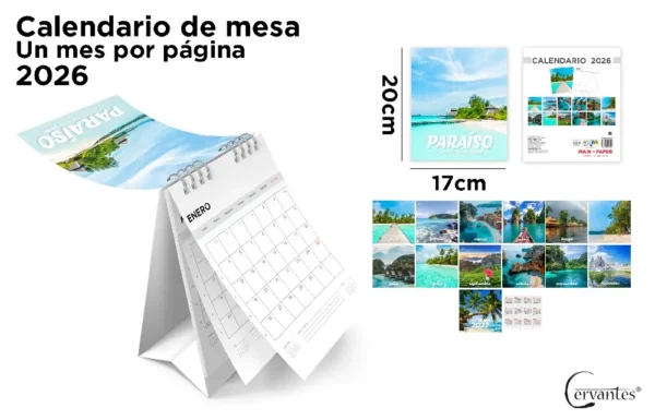 TABLE CALENDAR 17 x 20 cm 2026.