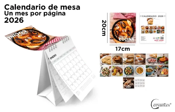 TABLE CALENDAR 17 x 20 cm 2026.