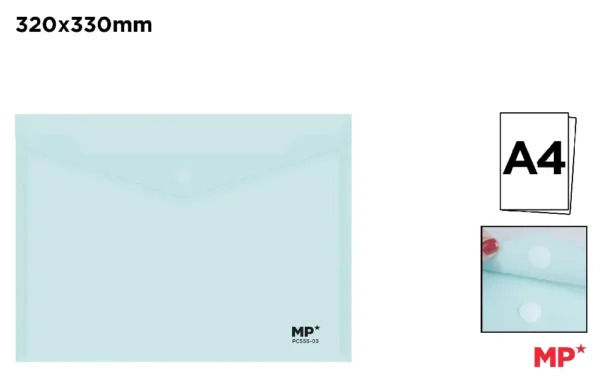 PLASTIC ENVELOPE HORIZONTAL ZIP FOLDER A