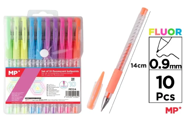 FLUORESCENT COLOUR BALLPOINT PEN.