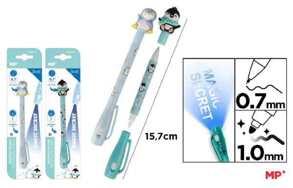 INVISIBLE INK PEN MAGIC SECRET 2 IN 1.