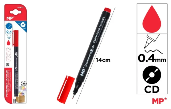 CD/DVD PERMANENT MARKER FINE TIP 0.4 mm.