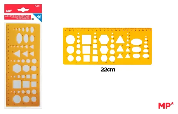 PLASTIC GEOMETRIC FIGURES TEMPLATE.