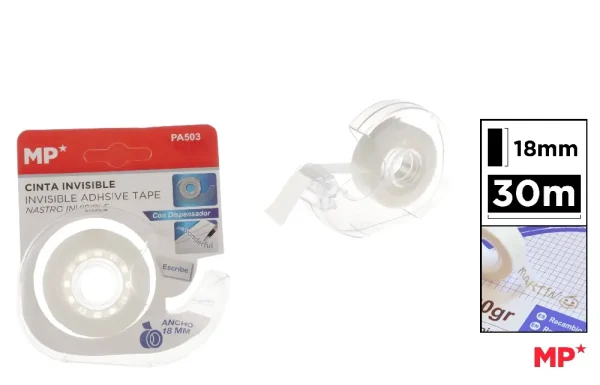 INVISIBLE ADHESIVE TAPE WITH DISPENSER