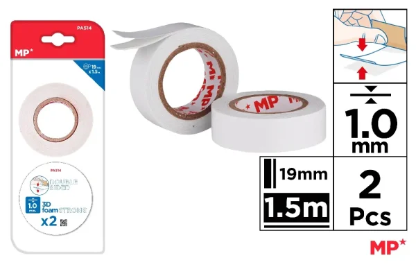 DOUBLE-SIDED FOAM ADHESIVE WHITE TAPE