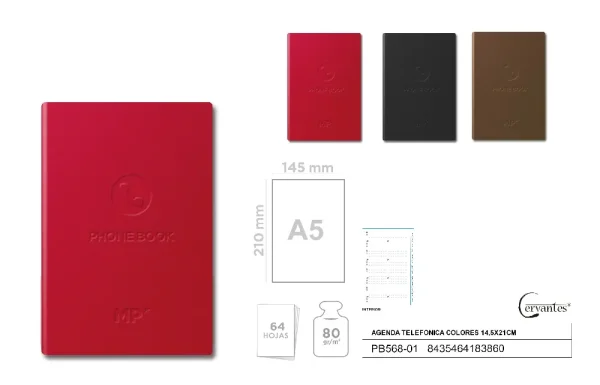 PHONE BOOK COLOURS A5.