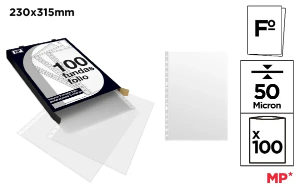 COVERS Fº 50 MICRONS 100 Units.