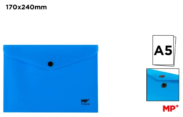POLYPROPYLENE ENVELOPE FOLDER WITH BUTTO