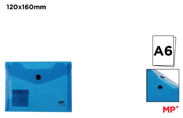 POLYPROPYLENE ENVELOPE FOLDER WITH BUTTO