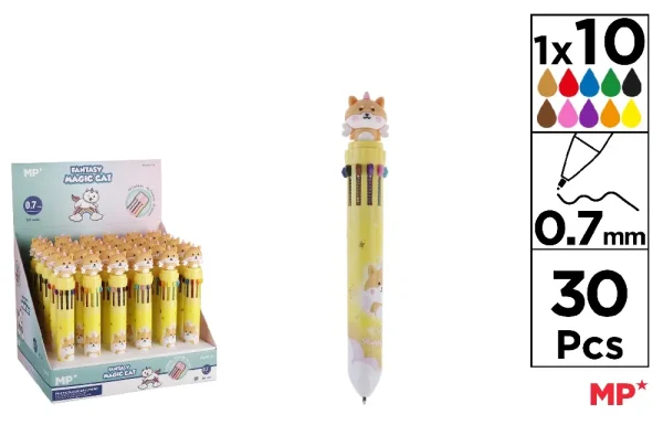 10-COLOUR FANTASY BALLPOINT PEN 0.7 mm.