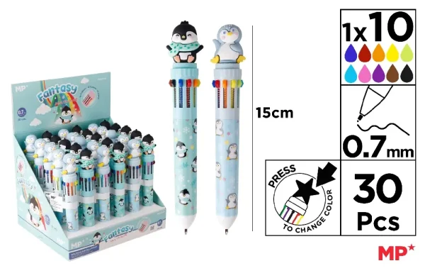 10-COLOUR FANTASY BALLPOINT PEN 0.7 mm.