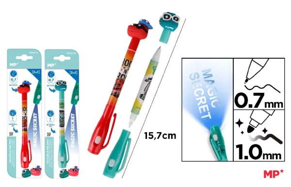INVISIBLE INK PEN MAGIC SECRET 2 IN 1.